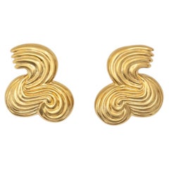 Paire de 2 boucles d'oreilles « Betzy » en vermeil doré par Aur Studio