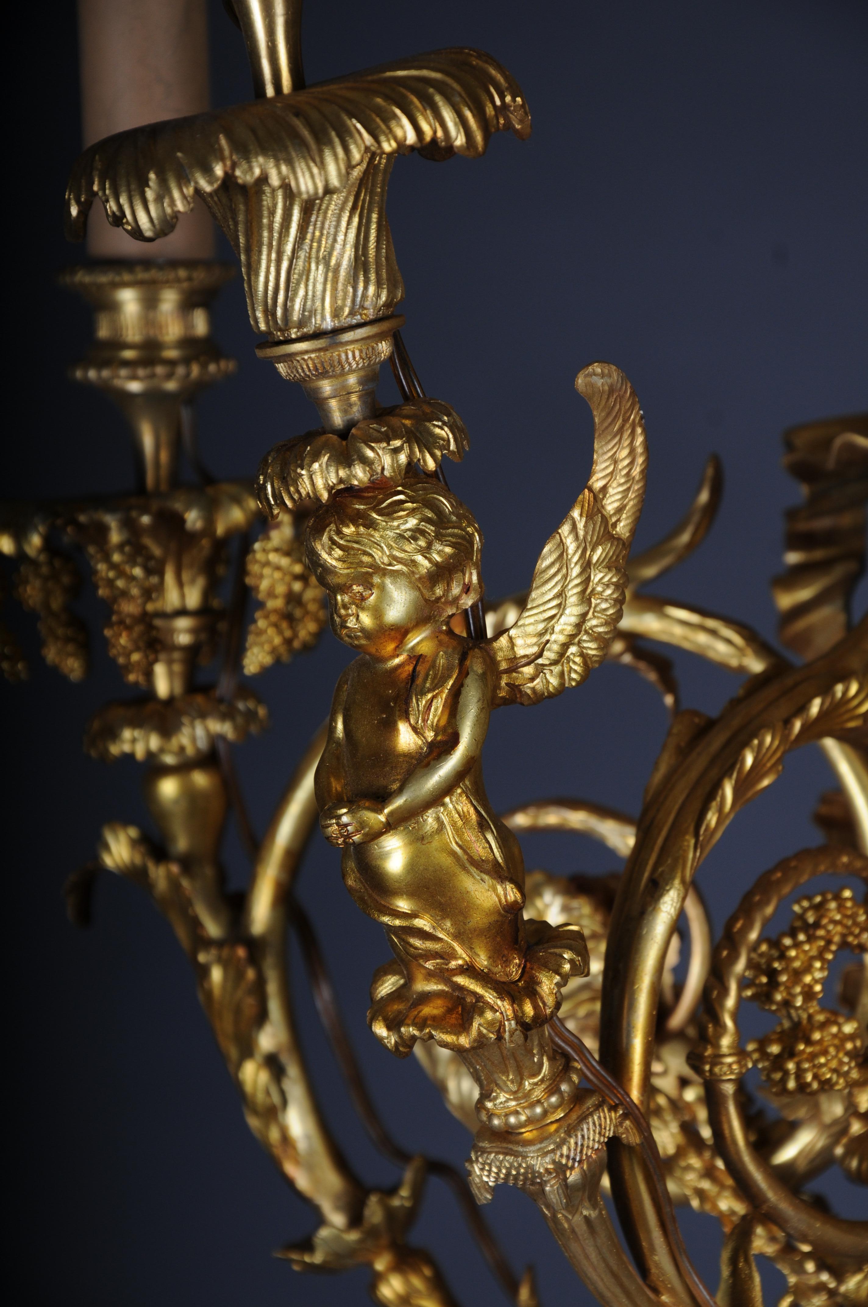 Pair of (2) bronze magnificent sconces, gilded in Louis XV For Sale 4