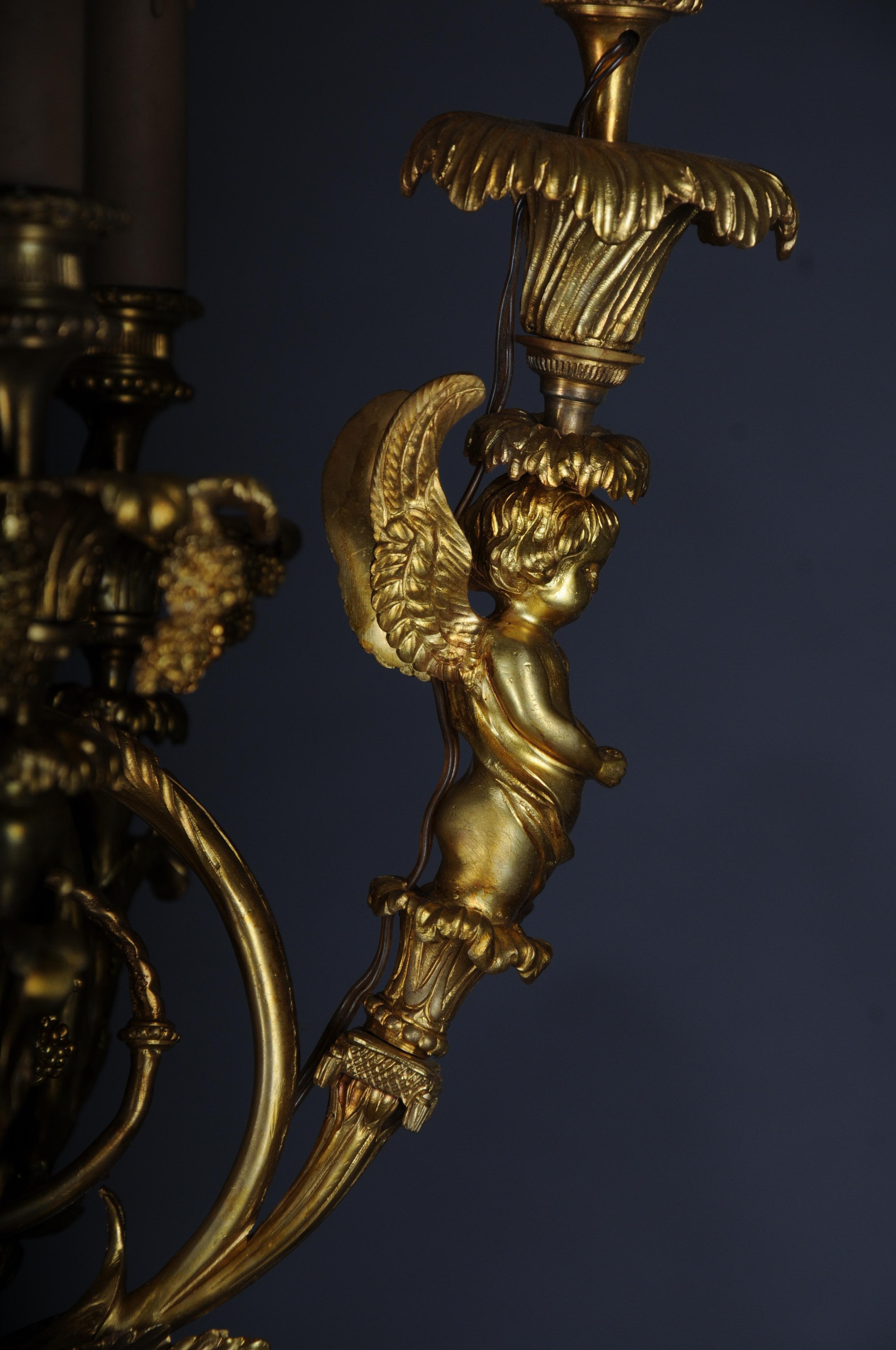 Pair of (2) bronze magnificent sconces, gilded in Louis XV For Sale 7