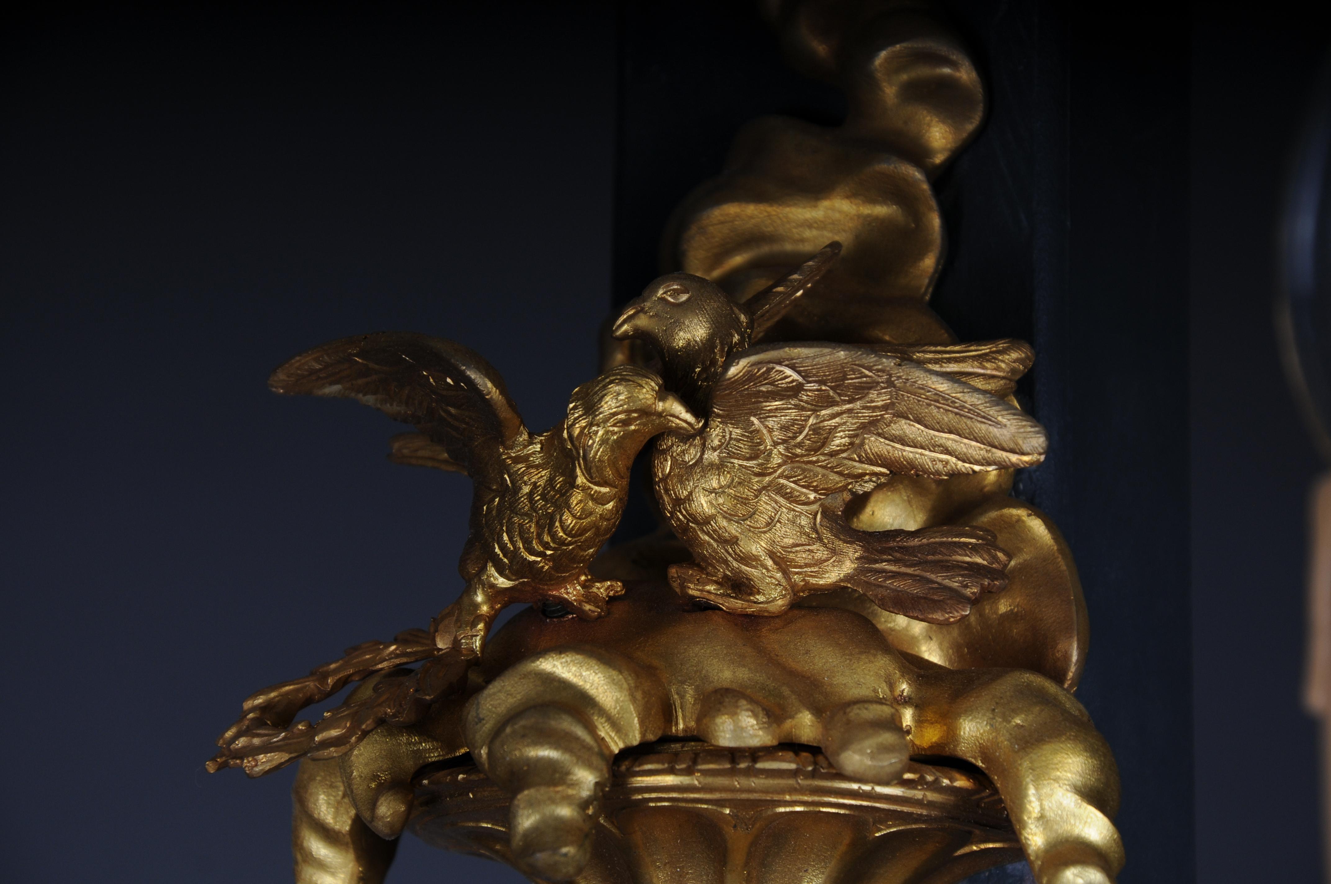 Pair of (2) bronze magnificent sconces, gilded in Louis XV For Sale 8