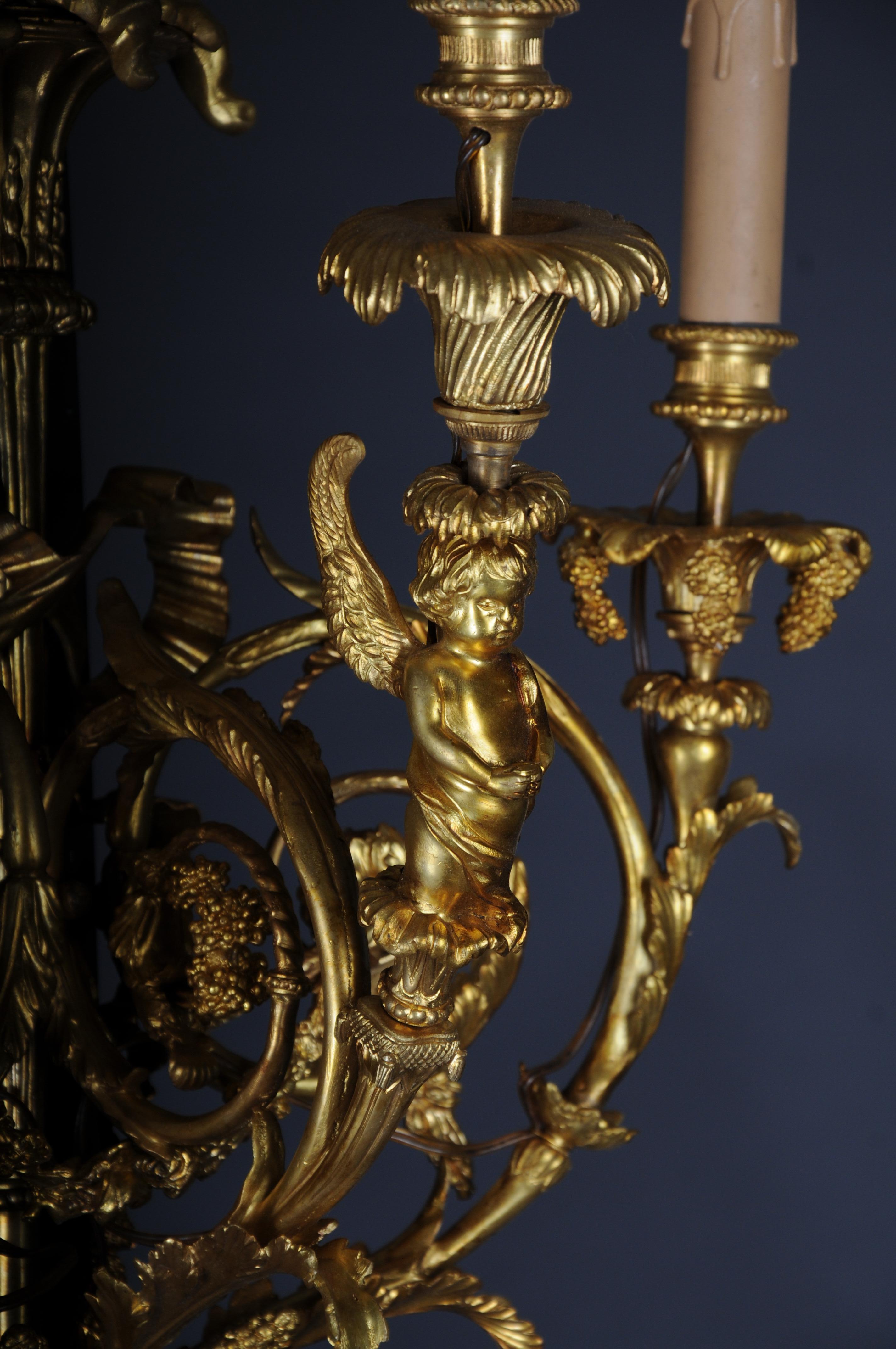 Pair of (2) bronze magnificent sconces, gilded in Louis XV For Sale 1