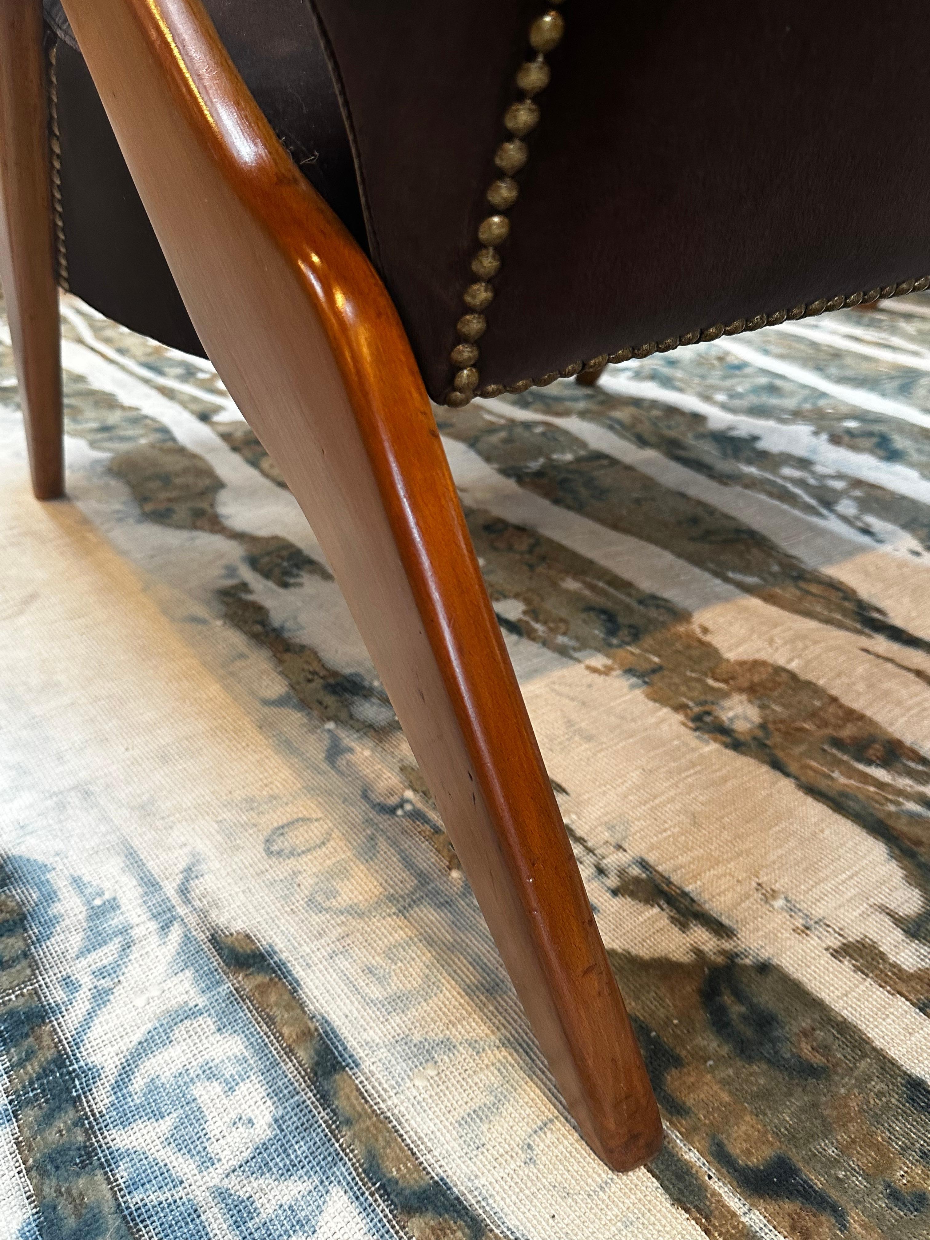 Mid-20th Century Pair of 2 Carlo Mollino for Antonio Gorgone Armchairs, 1950s