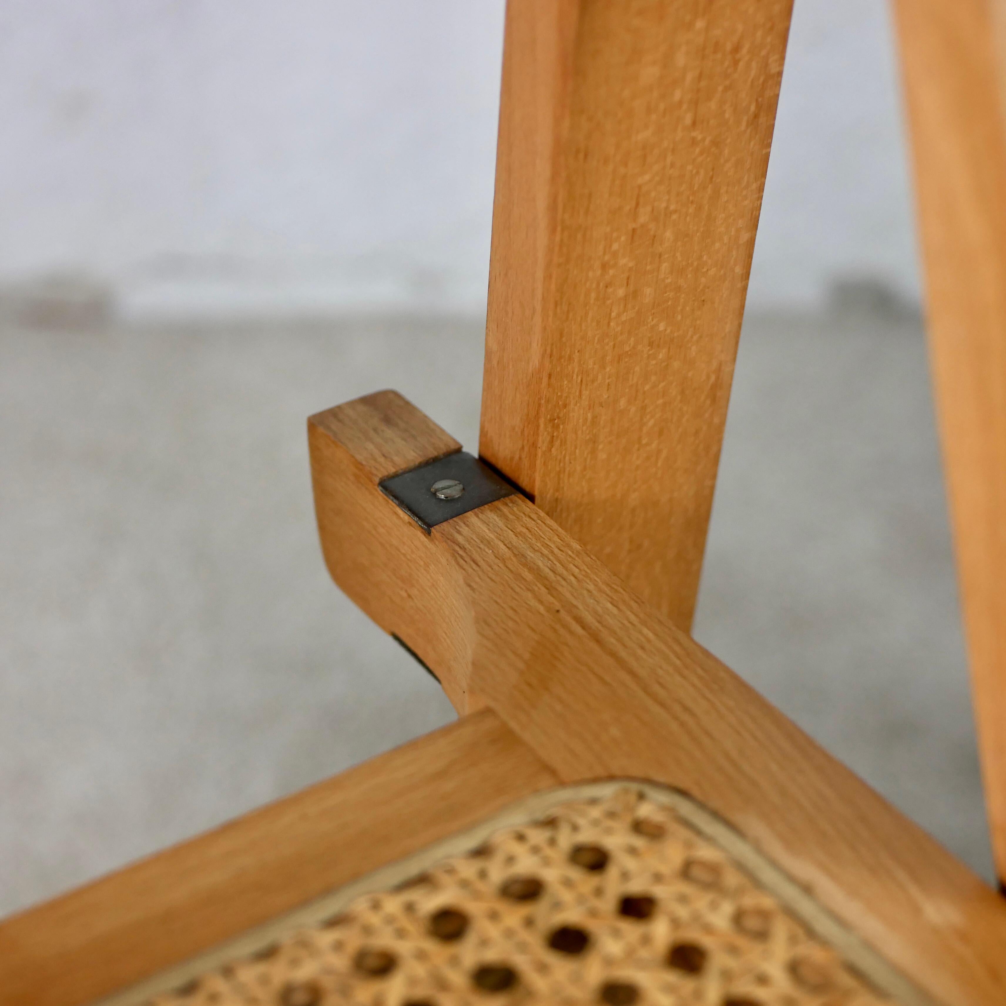 Pair of 2 Folding Cane Chairs by Aldo Jacob, Made in Yougoslavia in the 1960s 5