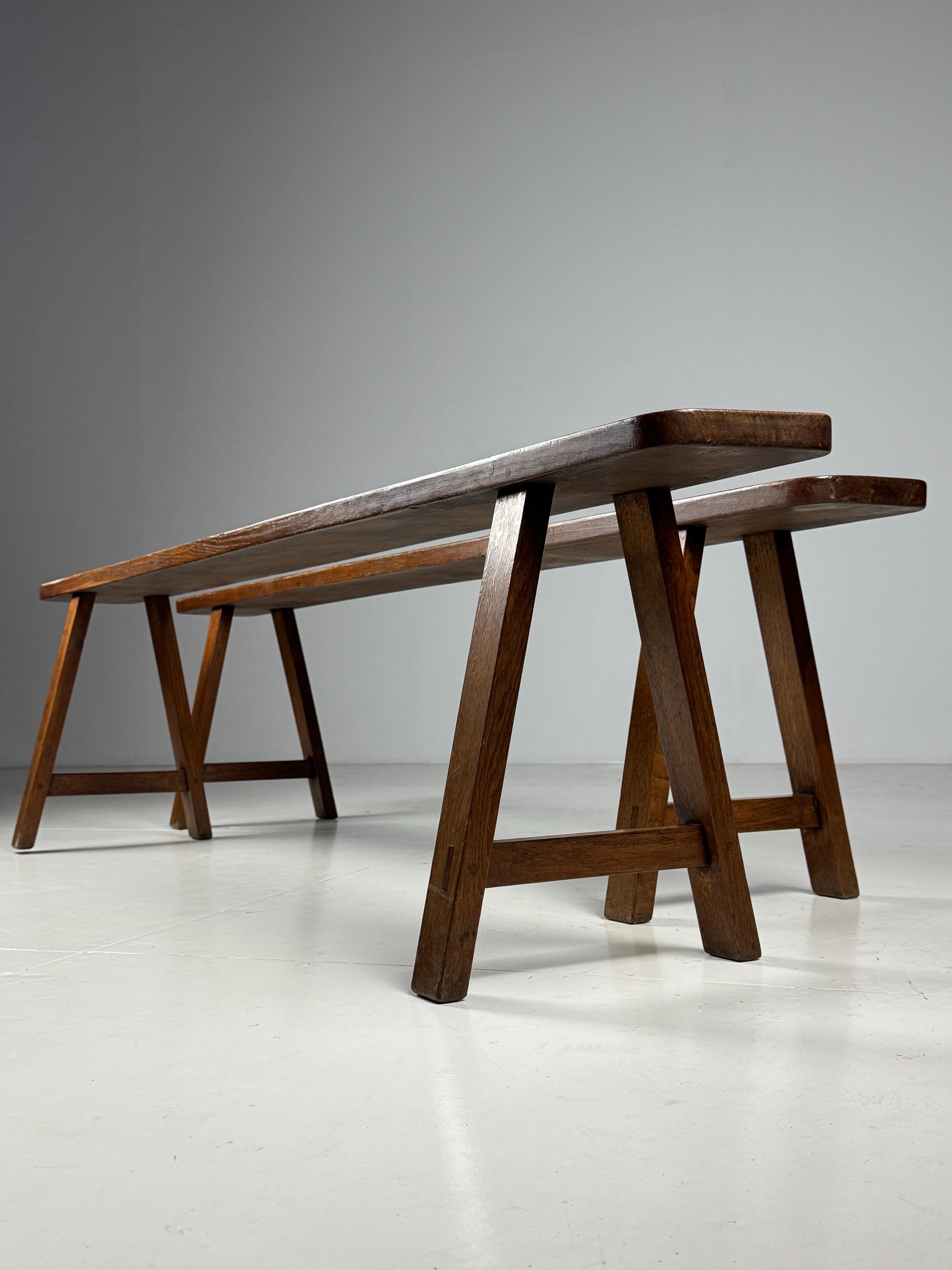 Paire de 2 bancs français 1900 en vente 2