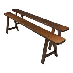 Paire de 2 bancs français 1900