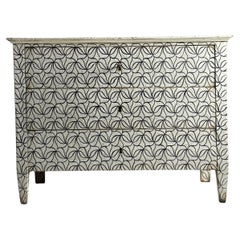 Pair of 2 French painted commodes