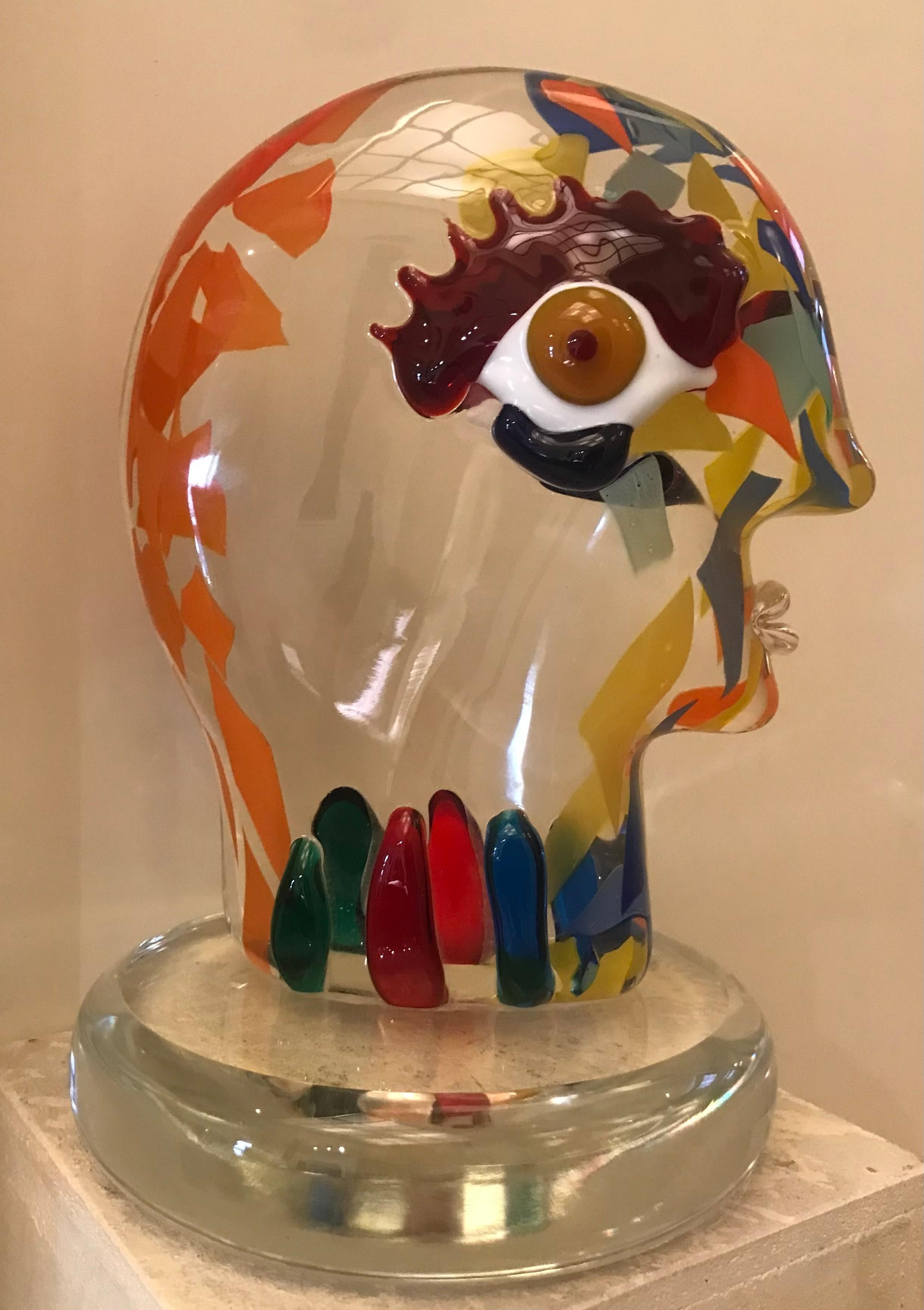 Impressive in shape and color, famous glassblowing family from Murano/Italy, with long tradition.
Giuliano Tosi, master glassblower, born 1942 family tradition of glassblowing since 1483 signed and dated: 1998, Murano/Venice, Italy