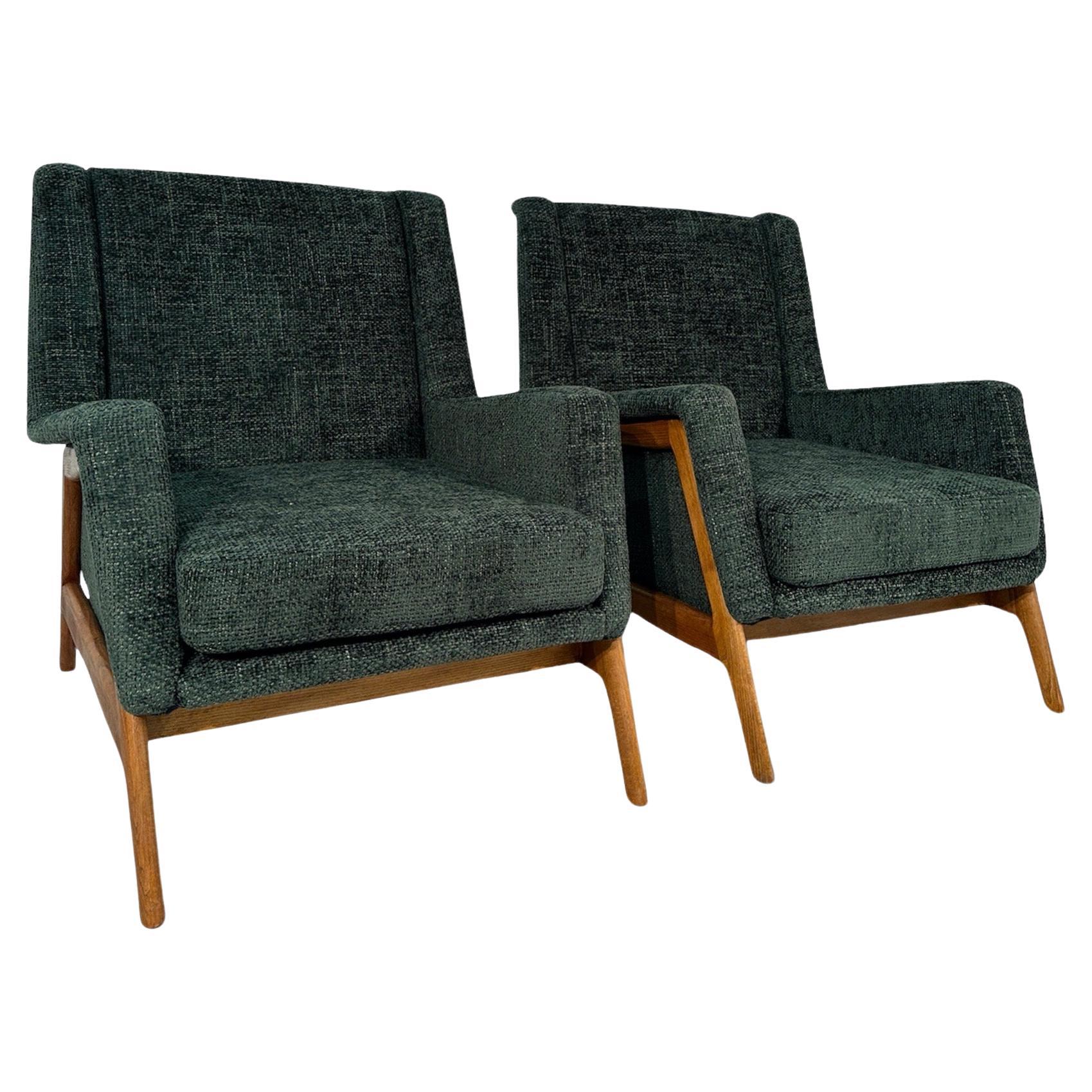 Paire de 2 fauteuils italiens contemporains 1970