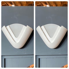 Pair of 2 Italian Opaline Sconces, 1980