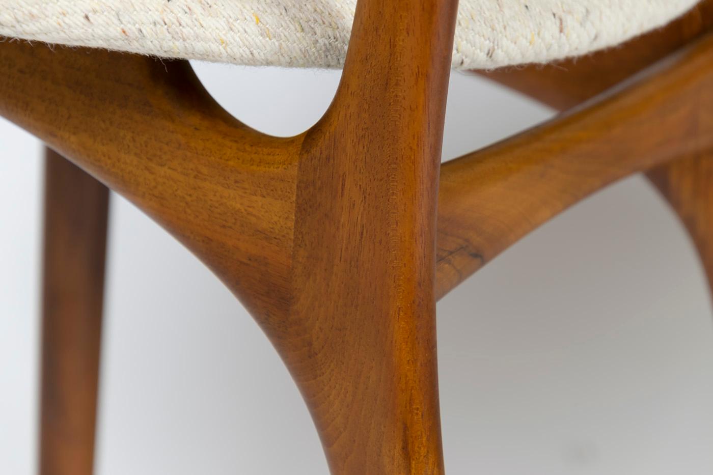 Teak Pair of 2 Kurt Ostervig Dining Chairs for Brande Mobelfabrik, Denmark, 1960s For Sale