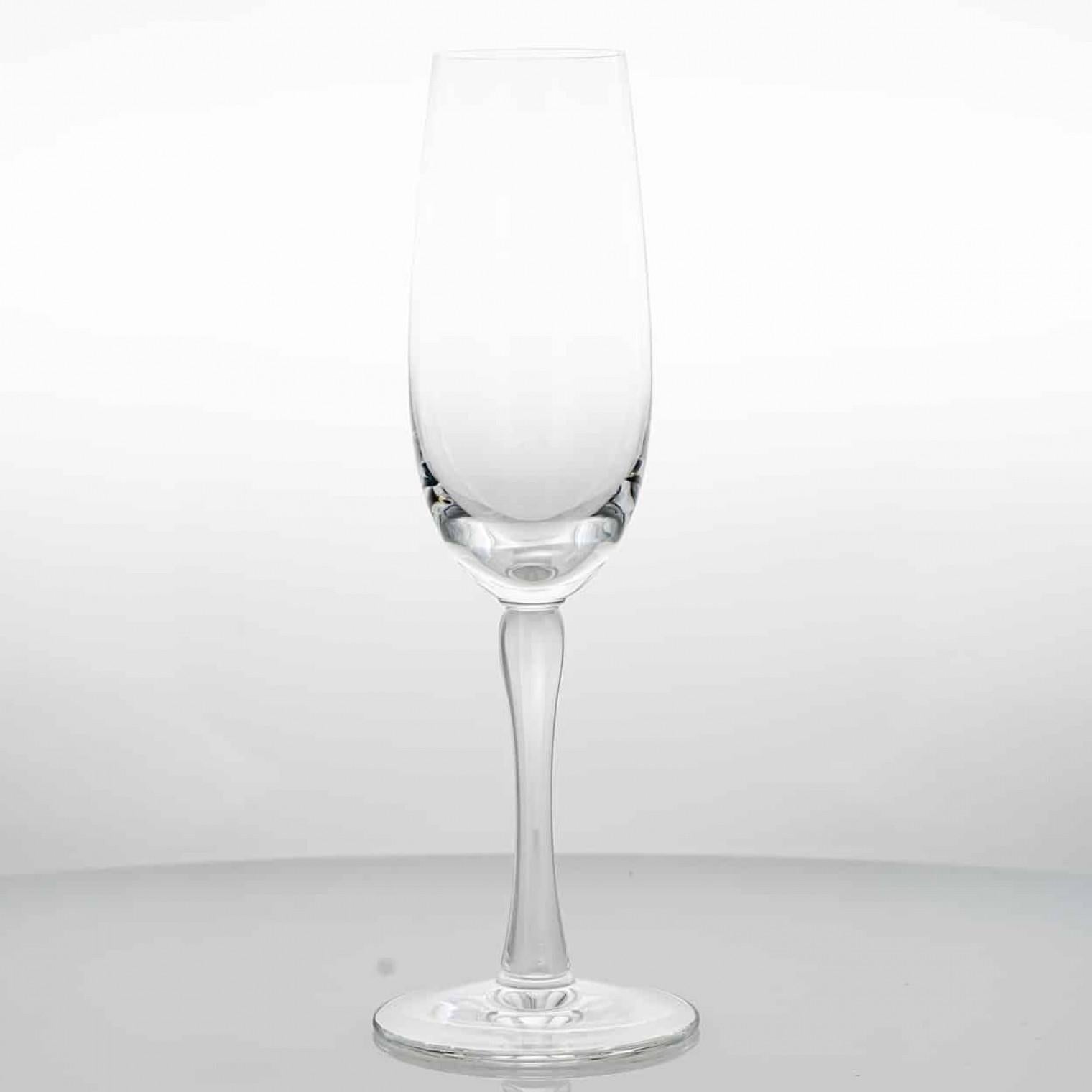 Paar von 2 Lalique Kristall Champagnergläser, Frankreich (Ende des 20. Jahrhunderts) im Angebot