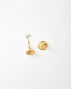 Coppia di 2 orecchini Mercury in oro vermeil di Aur Studio