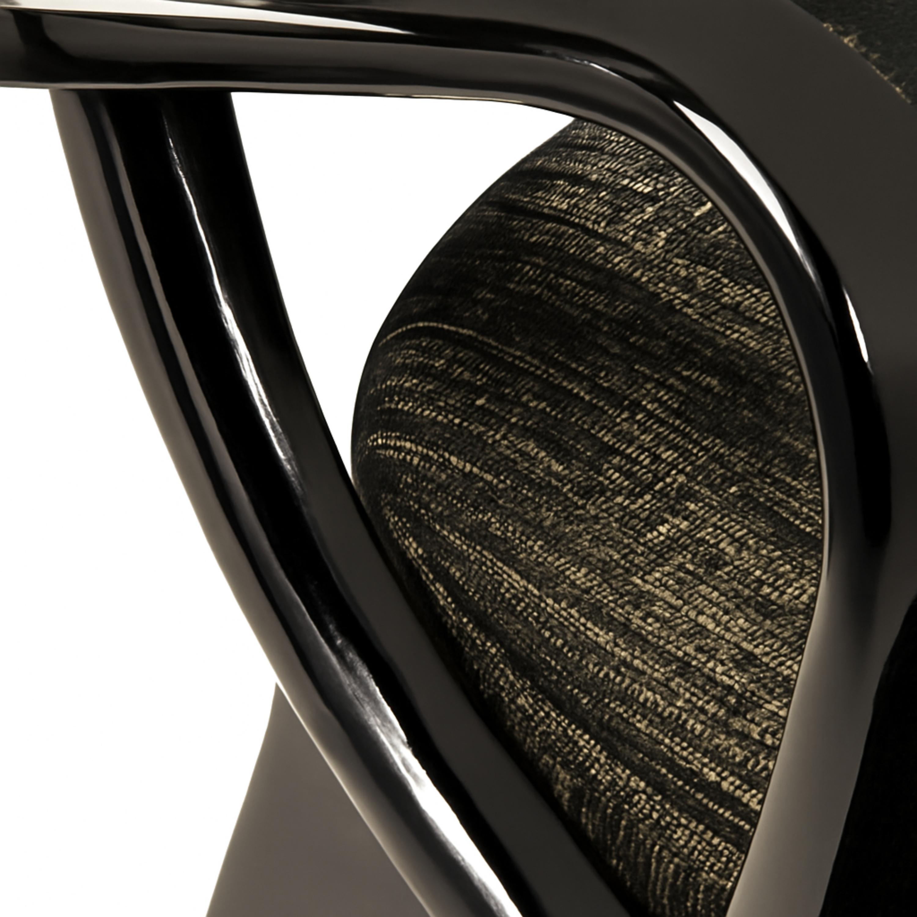 Coppia di 2 pezzi di metà secolo  Poltrone in lacca nera, 1952 - 1960, Danimarca in vendita 4