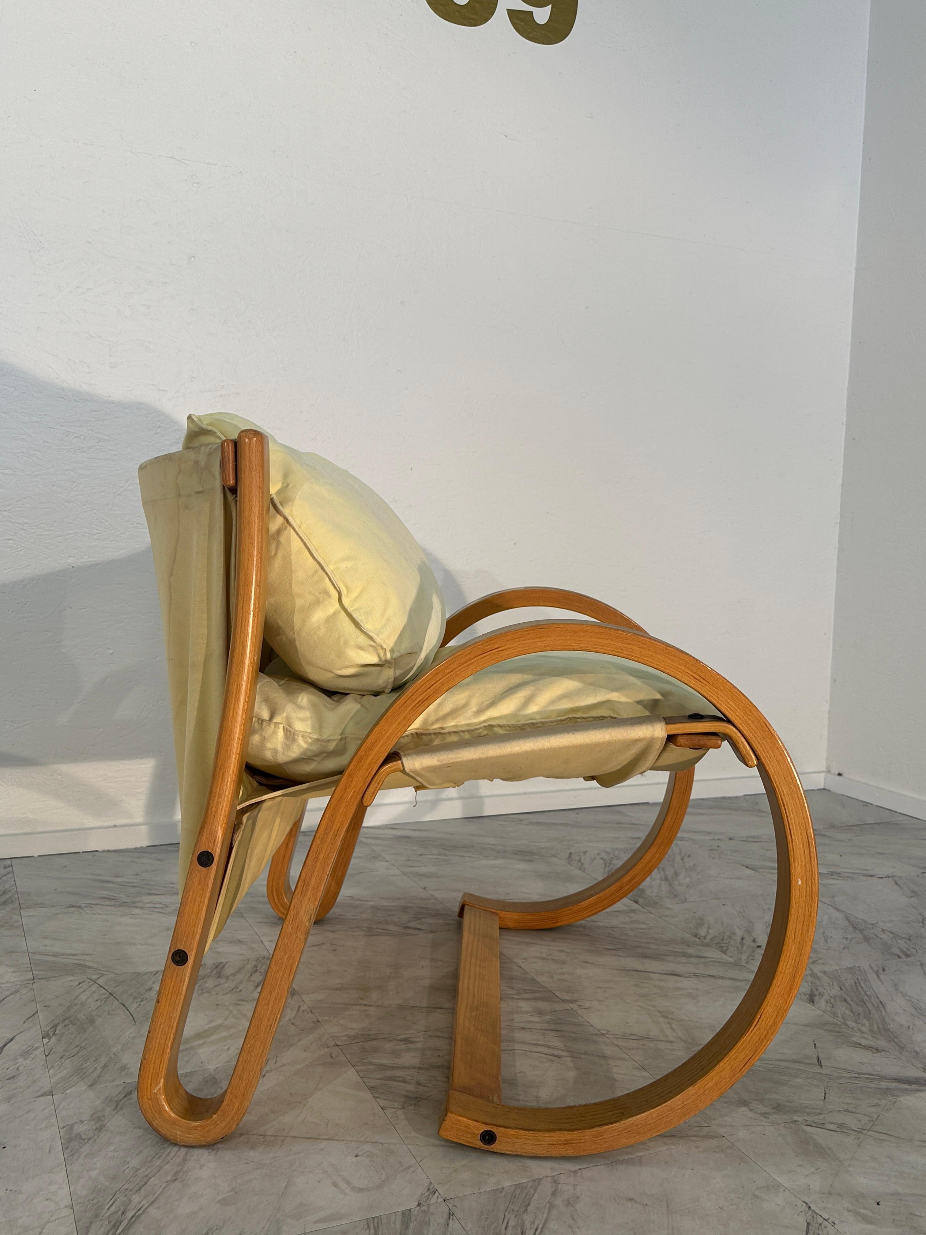 Paire de 2 chaises longues Alvar Alto italiennes du milieu du siècle 1980 en vente 4
