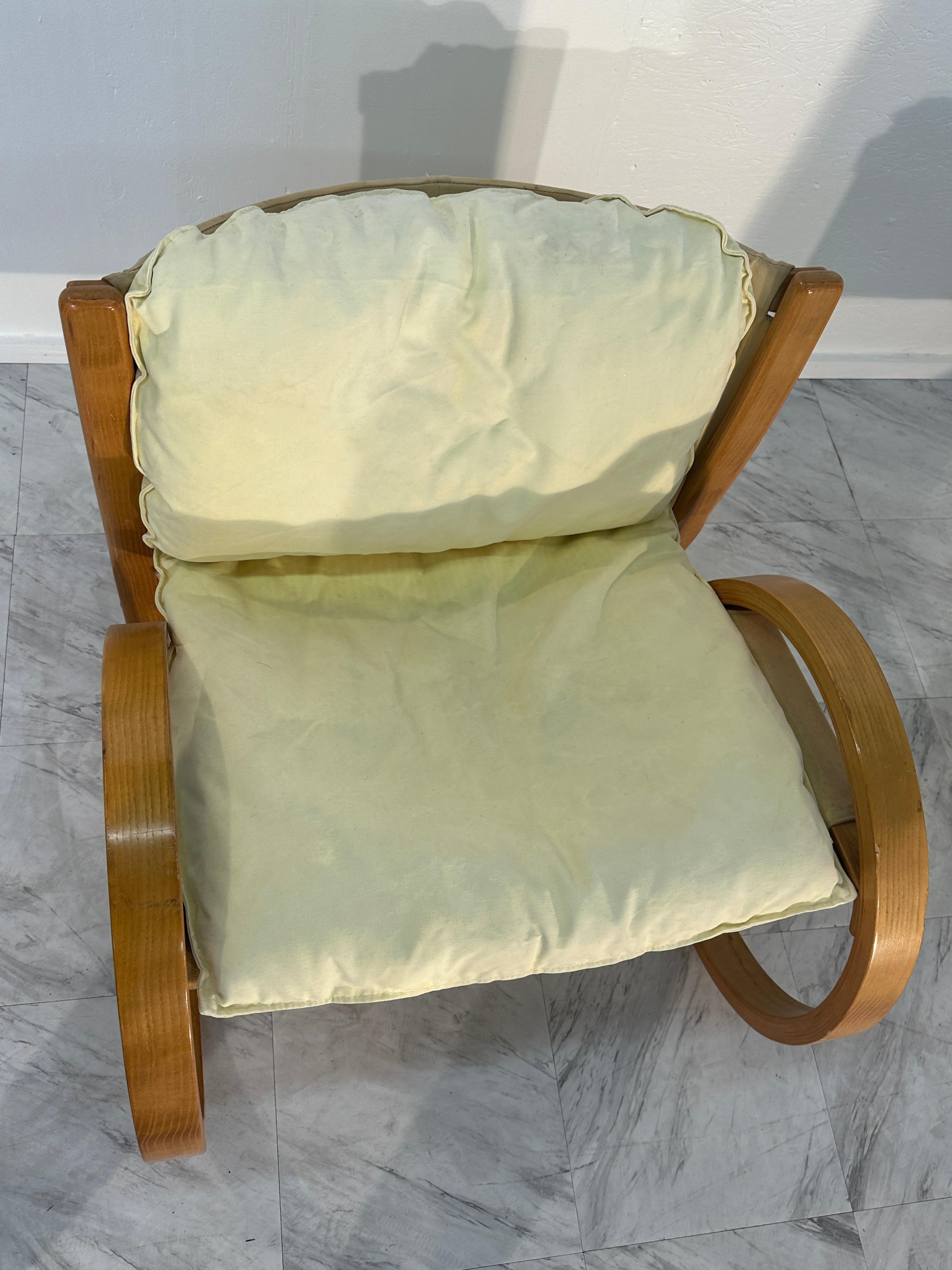 Fin du 20e siècle Paire de 2 chaises longues Alvar Alto italiennes du milieu du siècle 1980 en vente