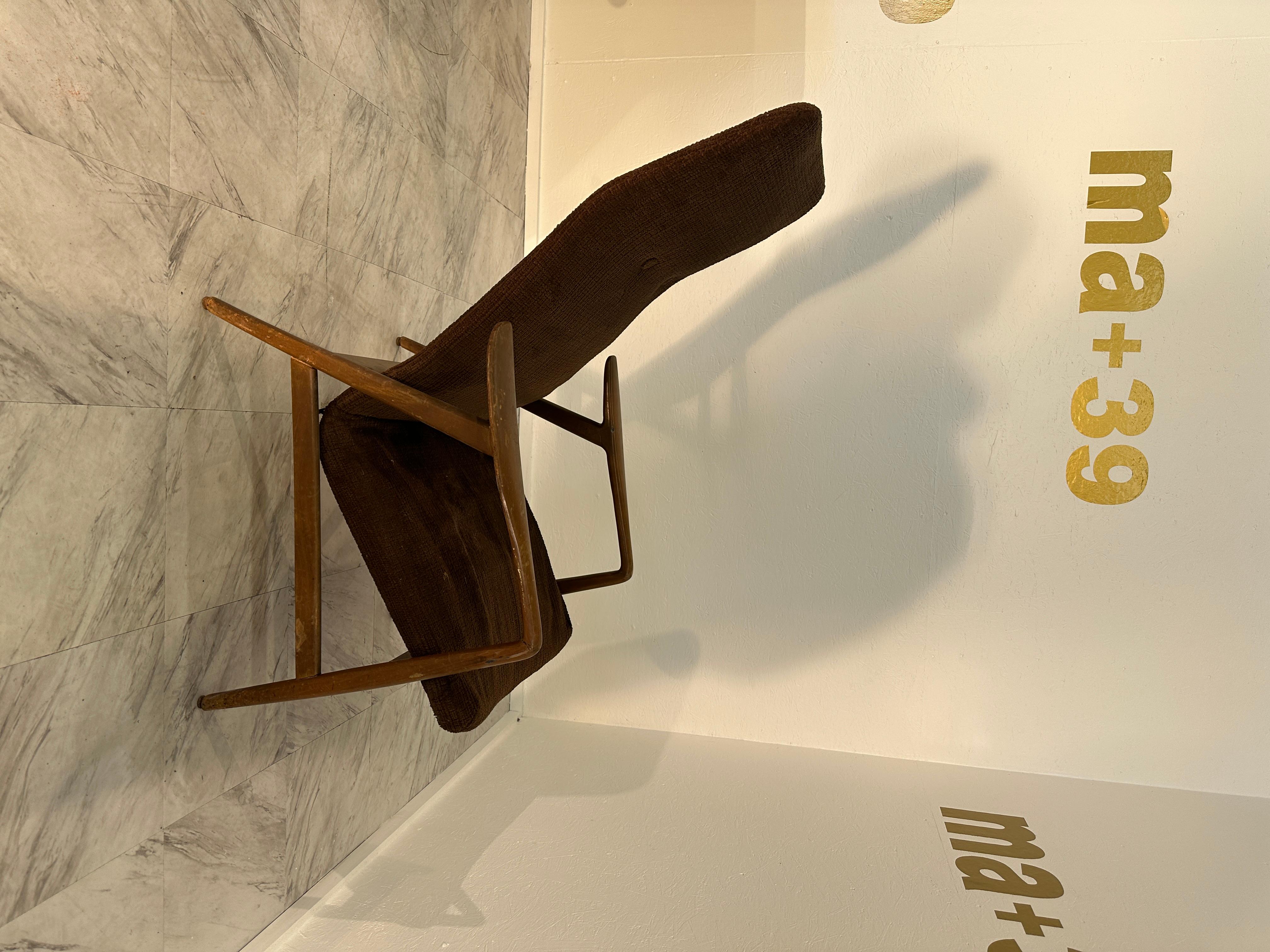 Tissu Paire de 2 fauteuils italiens du milieu du siècle par Gio Ponti 1960 en vente