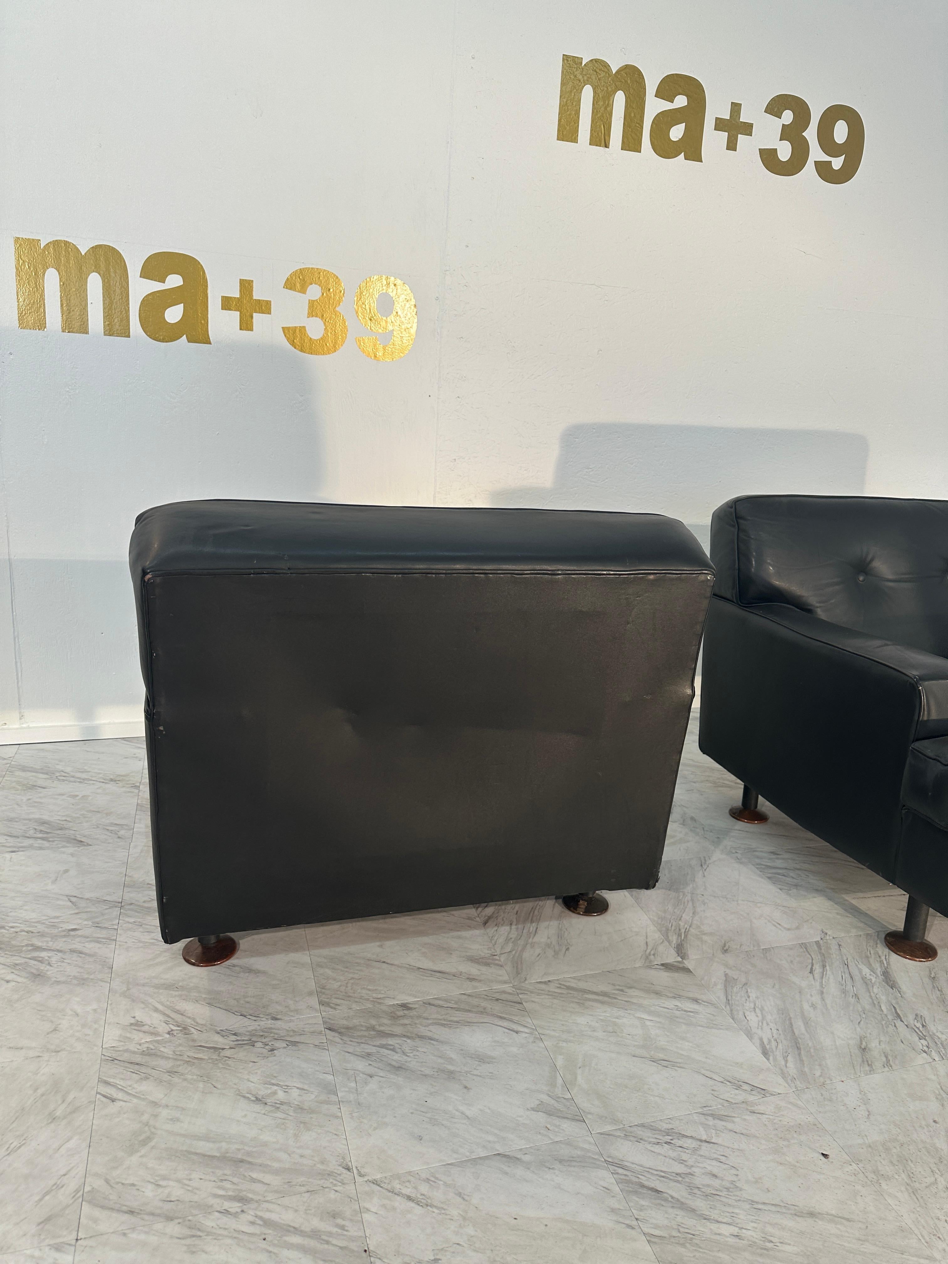 Paire de 2 chaises longues italiennes du milieu du siècle par Zanuso X Artflex 1960s en vente 1