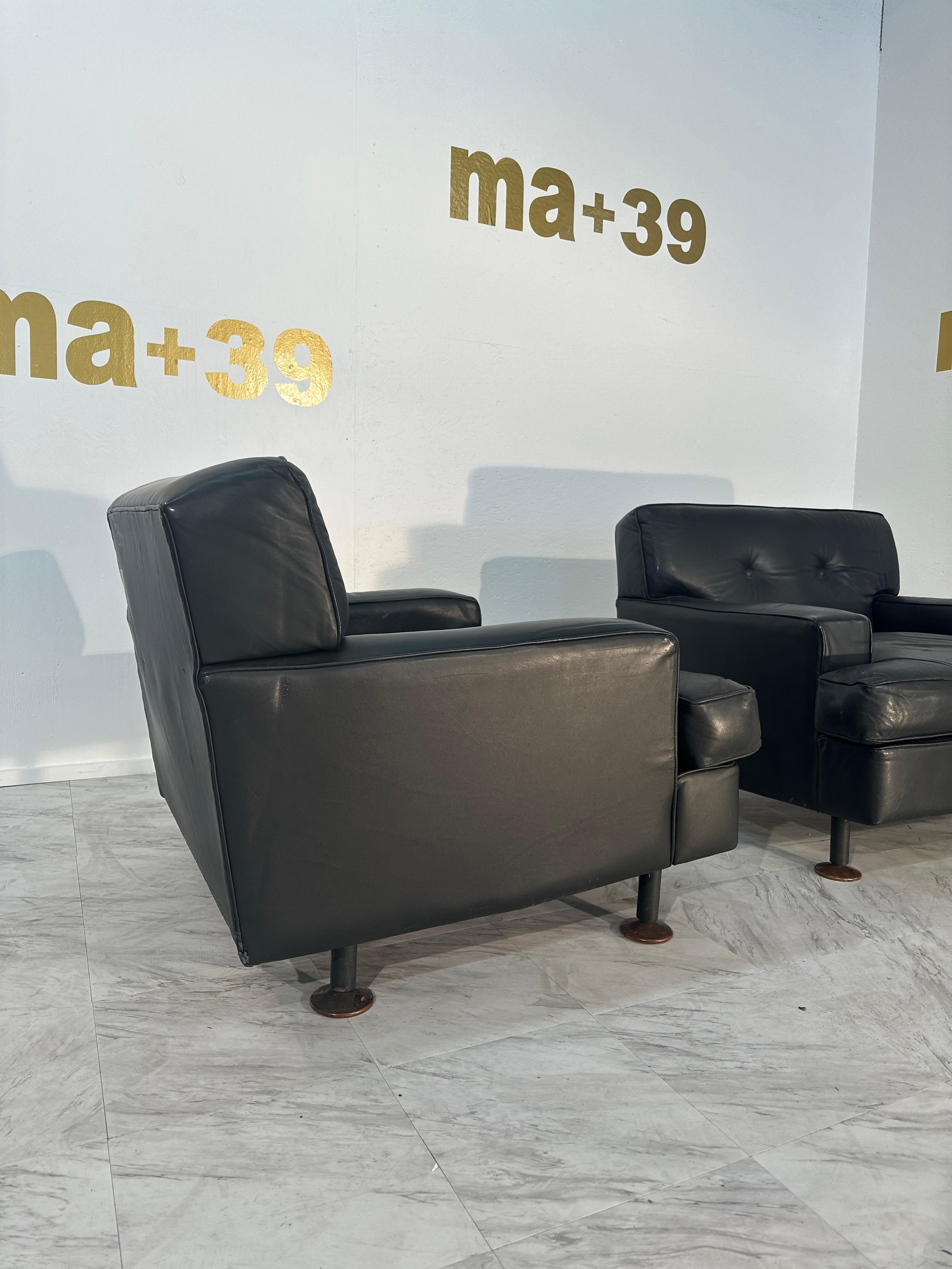 Paire de 2 chaises longues italiennes du milieu du siècle par Zanuso X Artflex 1960s en vente 2