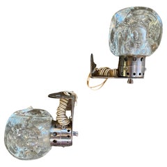 Pair of 2 Mid Century Italian Wall Sconces 1970s