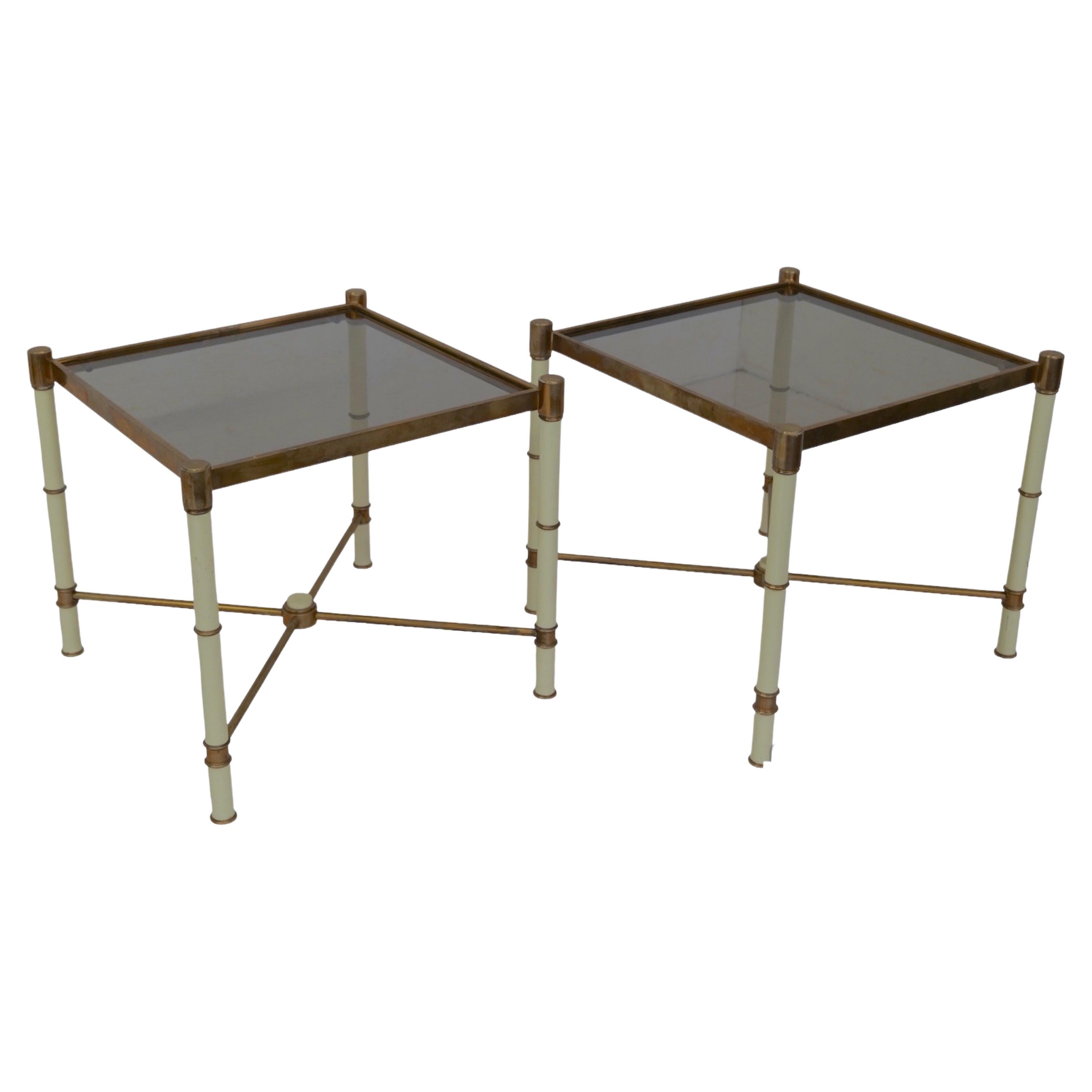 Pair of 2 Midcentury Side Tables, 1980s For Sale