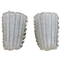 Pair of 2 Murano Sconces Italy 1980