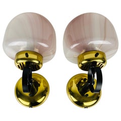 Vintage Pair of 2 Opaque Glass Sconces by Peill & Putzler, 1970s, Germany