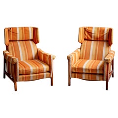 Pair of 2 Original Condition Umberto Colombo & Alberti Reggio Lounge Chairs  