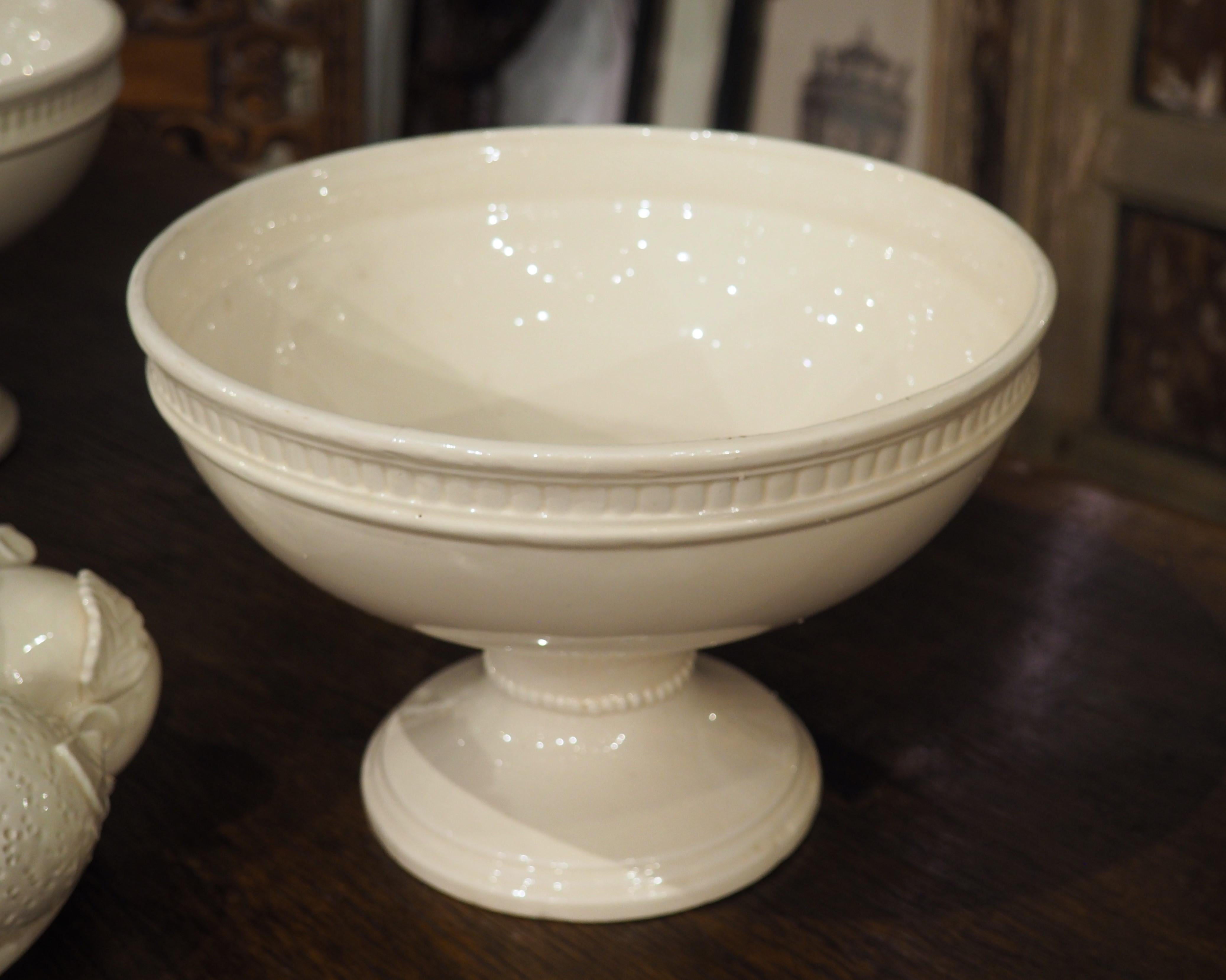 Pair of 2-Piece Italian Creamware Fruit Bowls, 20th C 9