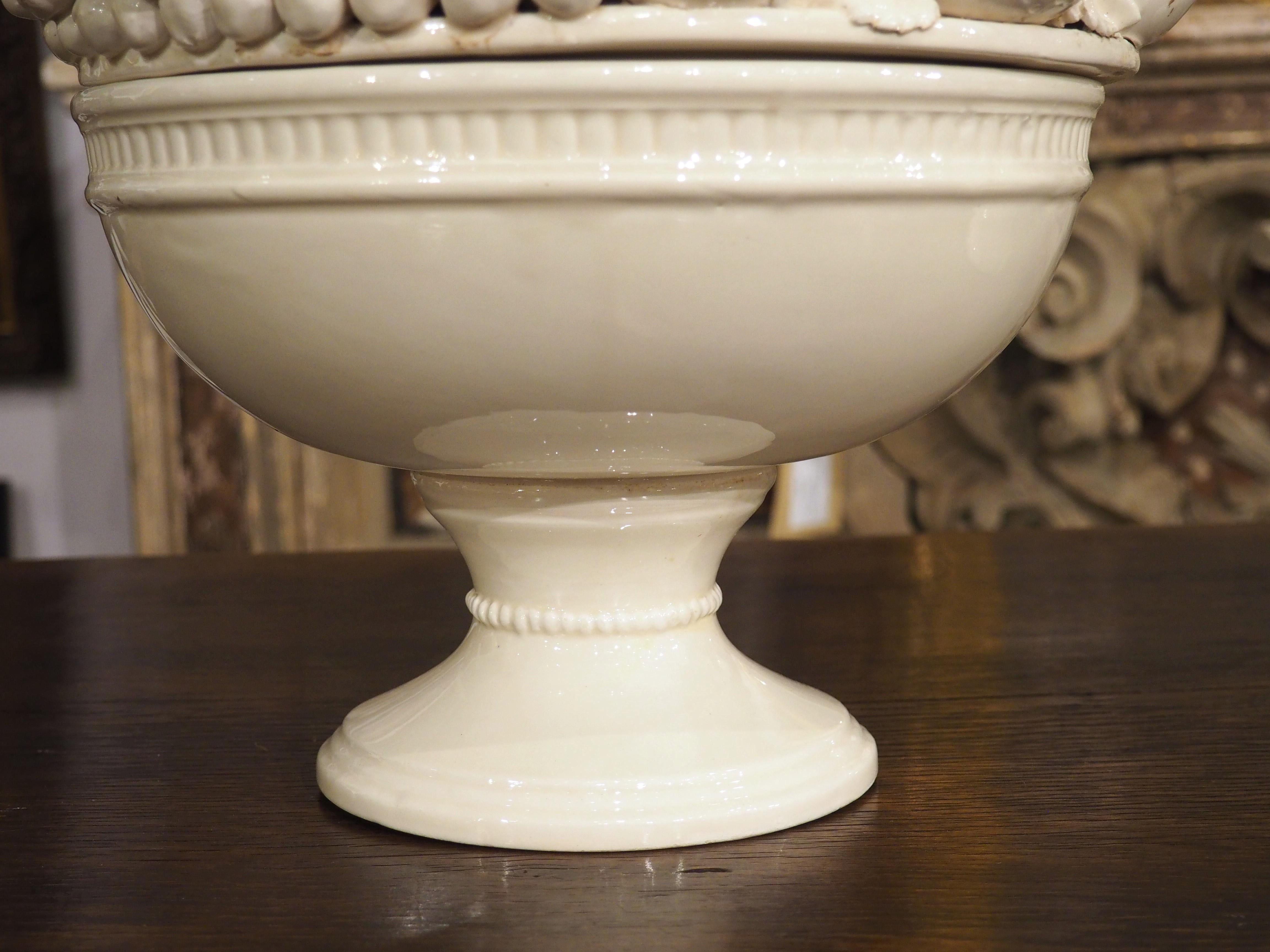 Pair of 2-Piece Italian Creamware Fruit Bowls, 20th C 3