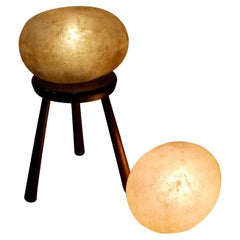 Retro Pair of 2 Rock Lamp in the Style of André Cazenave, France, 1960s