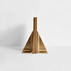 Pair of 2 Small Fin Bronze Bookends by Henry Wilson