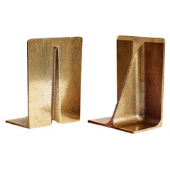 Pair of 2 Small Bronze Bookends by Henry Wilson