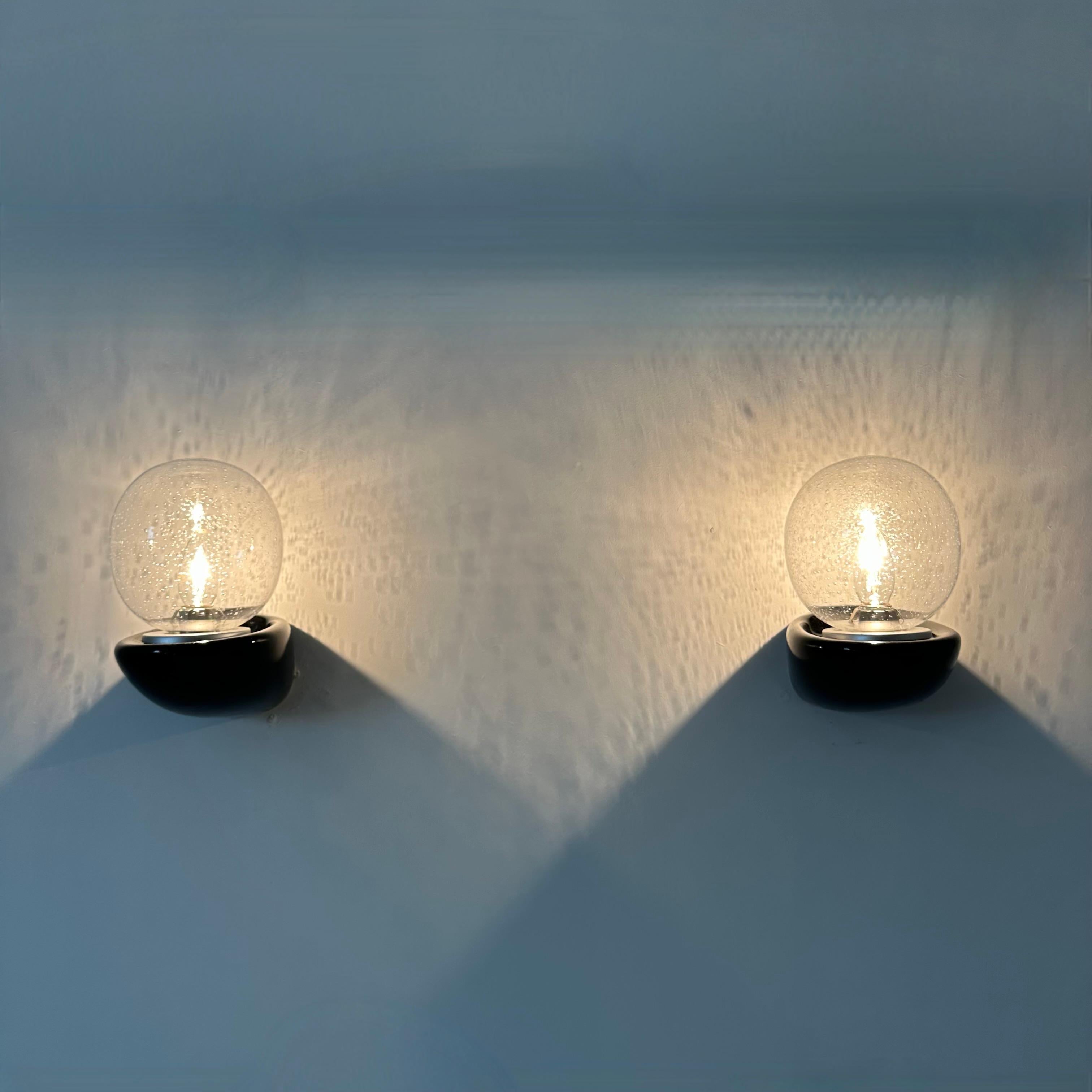 Mid-Century moderno Coppia di 2 lampade da parete in ceramica Sphinx Holland , anni '80 in vendita
