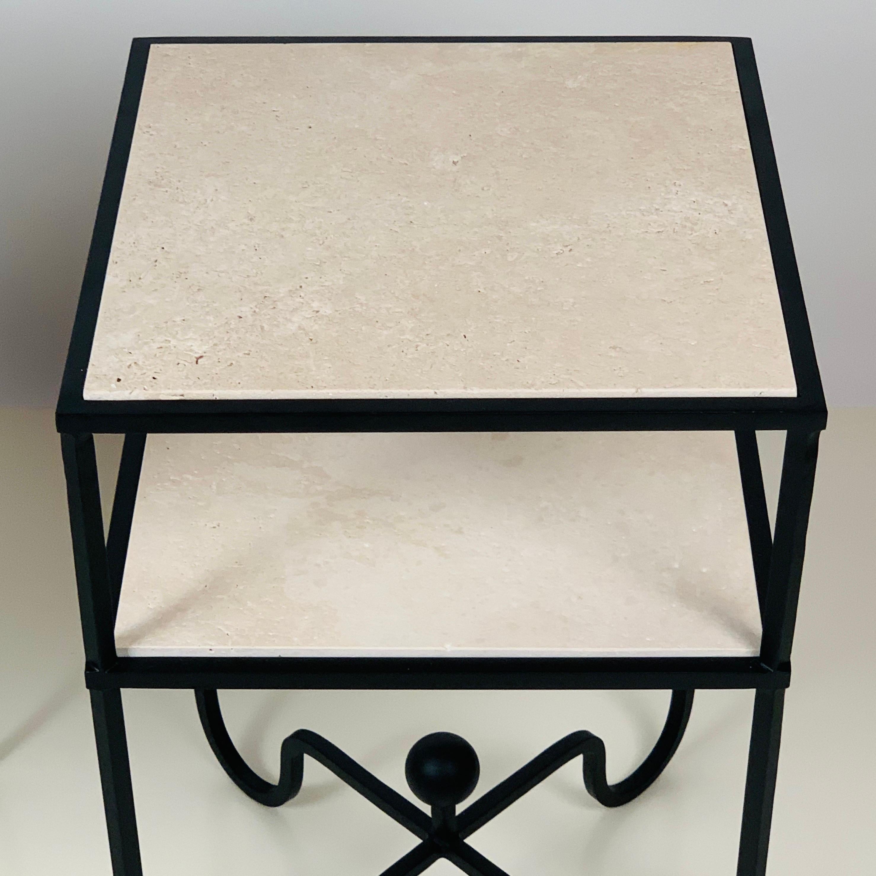 Pair of 2-Tier Entretoise Side Tables by Design Frères In New Condition For Sale In Los Angeles, CA