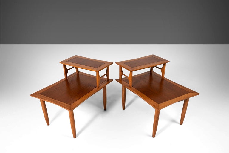Pair of 2Tier MidCentury Modern End Tables Attributed to Lubberts and