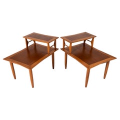 Pair of 2-Tier Mid-Century Modern End Tables Attributed to Lubberts & Mulder
