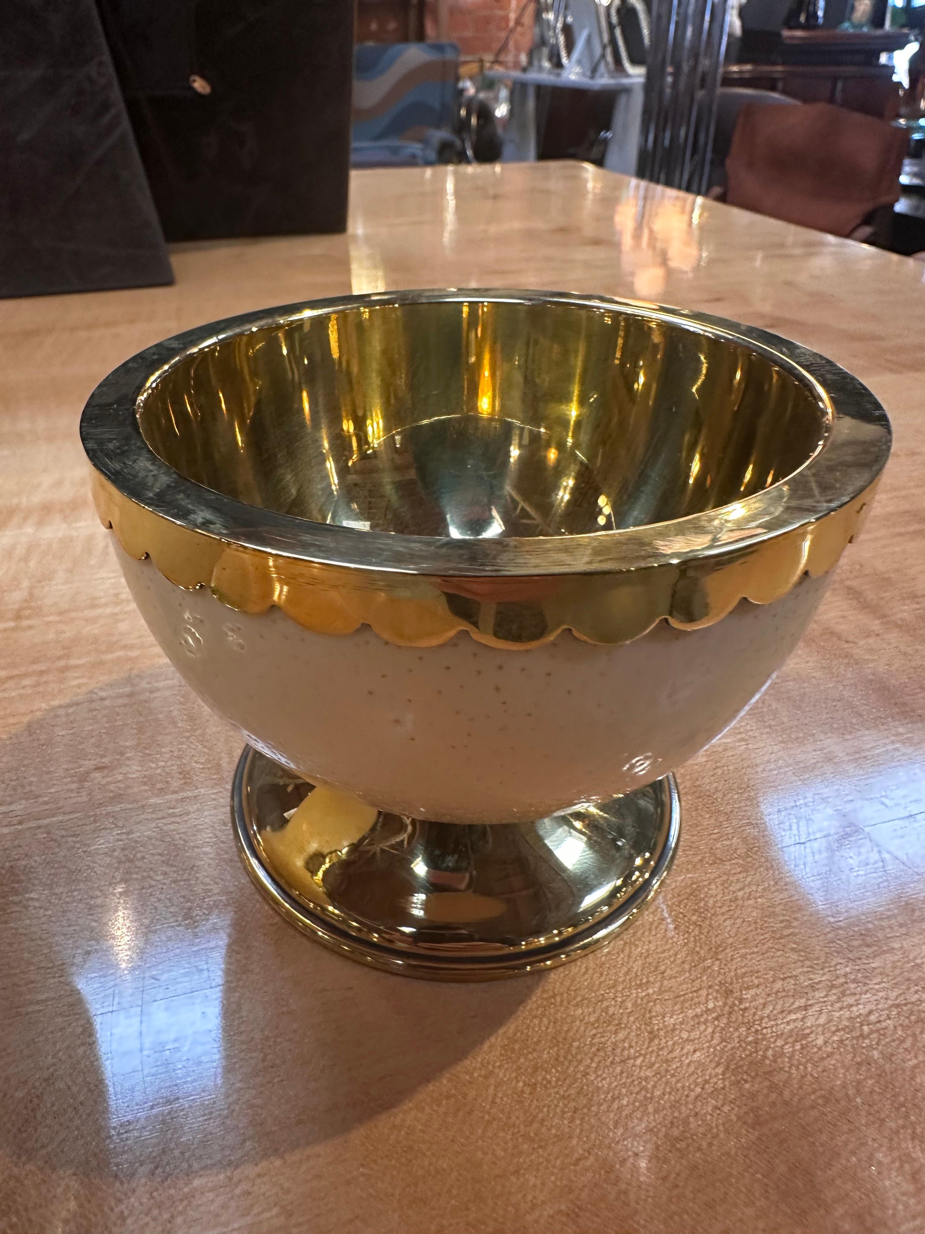 Metal Pair of 2 Unique Christian Dior Decorative Bowls 1980s