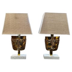 Pair of 2 Unique Italian Table Lamps, 1960s