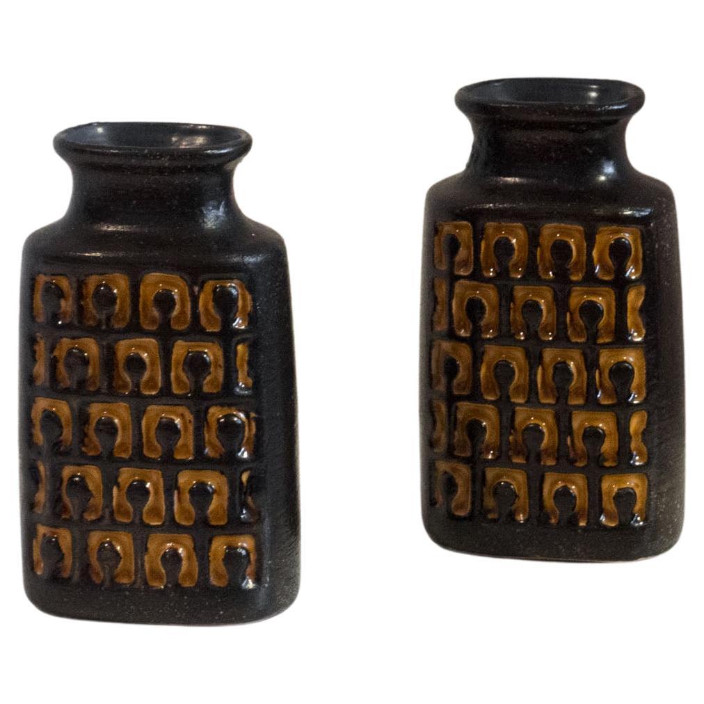 Paar von 2 VEB Haldensleben Nr. 3090 Vasen