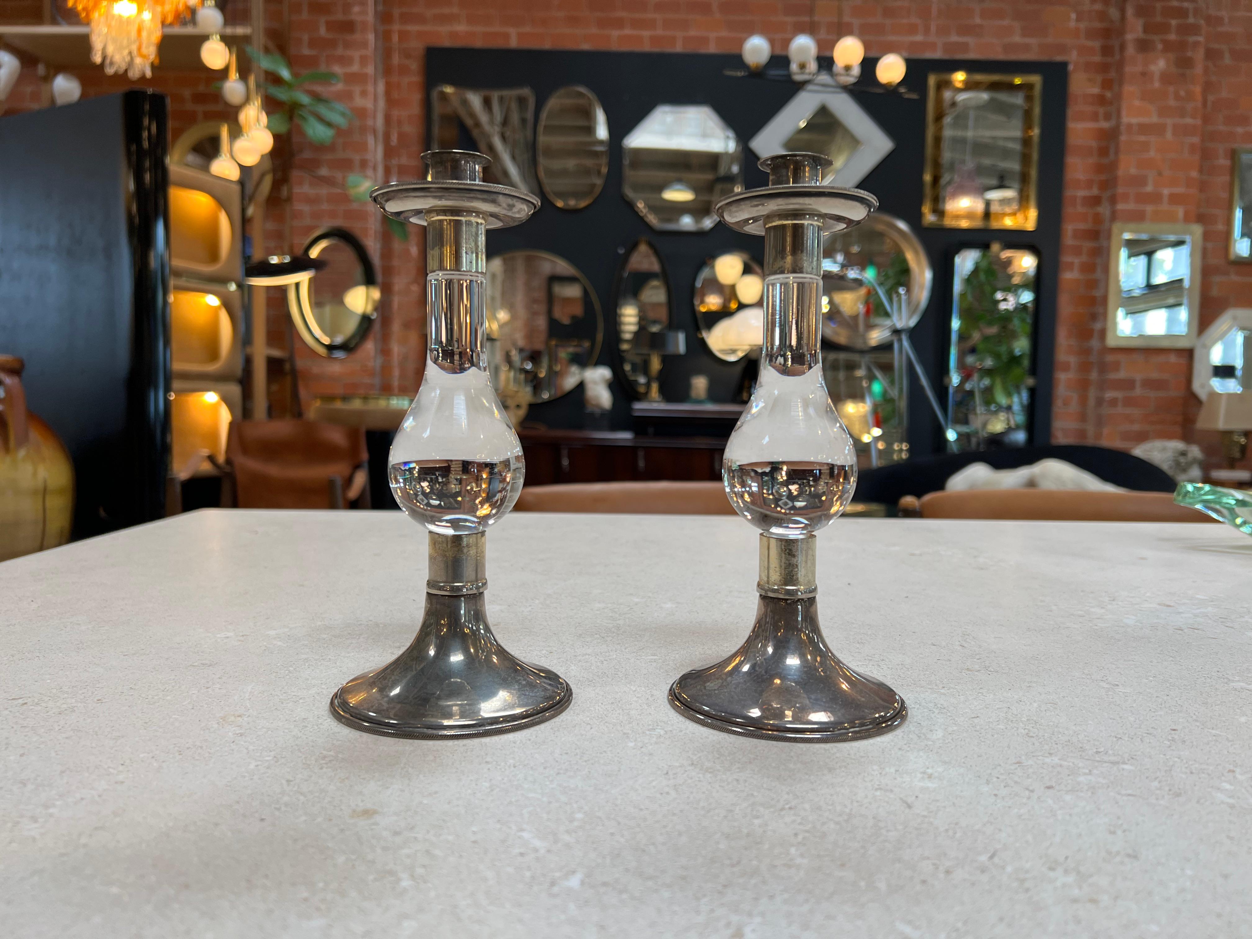 Mid-20th Century Pair of 2 Vintage Candlestick  1960s For Sale