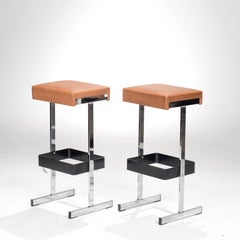 Pair of 2 Vintage Modern Bar Stools