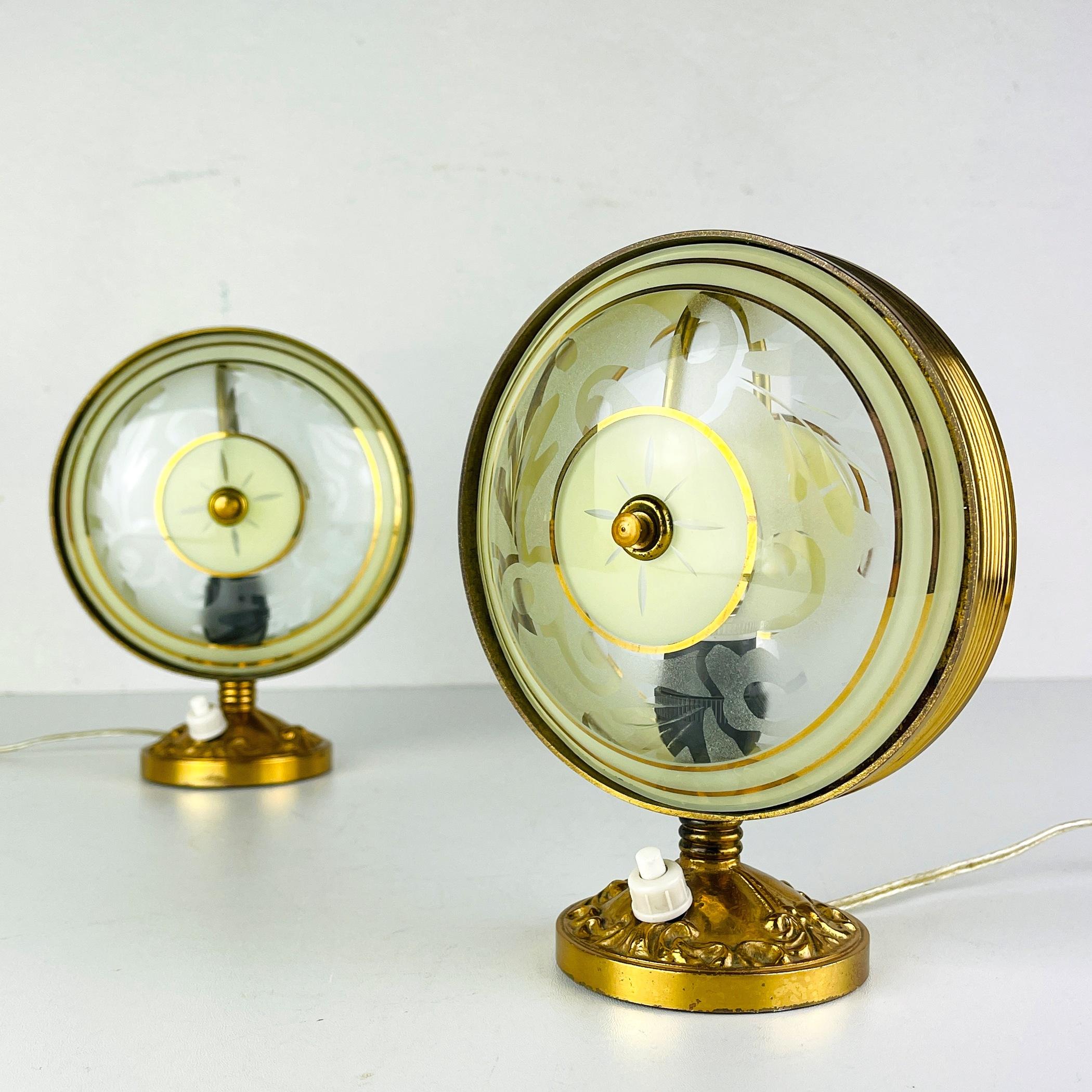 Pair of 2 Vintage Night Lamps, Italy, 1950s  For Sale 1