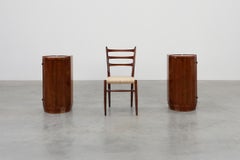 Pair of 2 Walnut Italian Art Deco Nightstands, Italy 1920