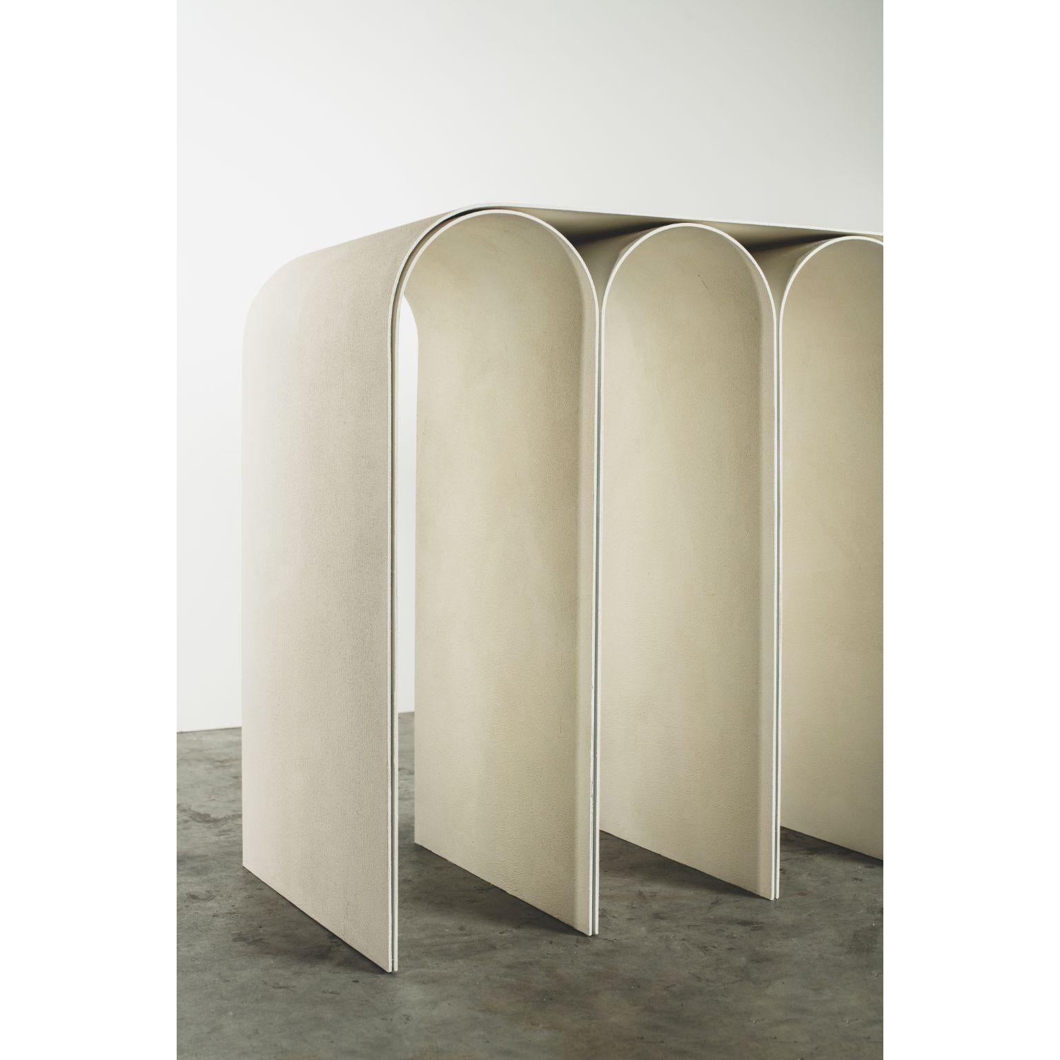 Contemporary Pair of 2 White Arch Console by Pietro Franceschini