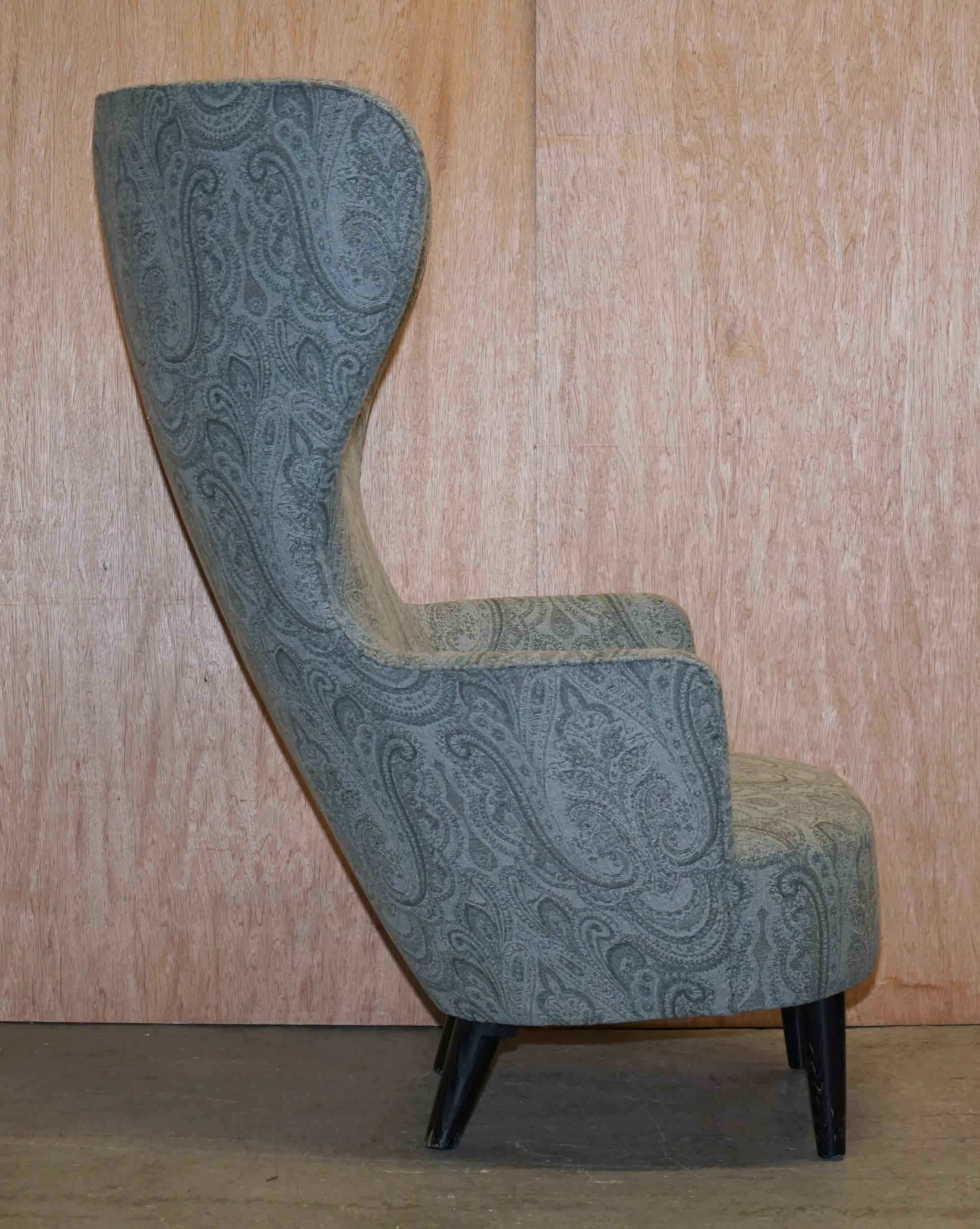 Paire de fauteuils à dossier à oreilles Tom Dixon de George Smith, restaurés, 2007 en vente 5