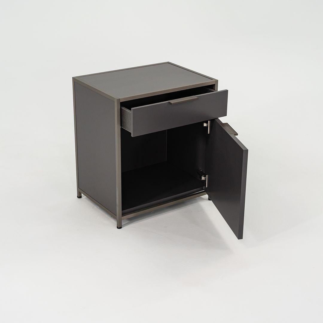 Pair of 2023 Pagnon & Pelhaitre DITA Bedside Tables Plomb Left and Right Door For Sale 1