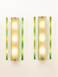 Pair of 2052 Fontana Arte by Max Ingrand Wall Sconces