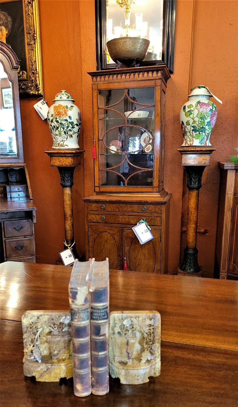 Pair of 20C Chinese Soapstone Carved Bookends For Sale 2