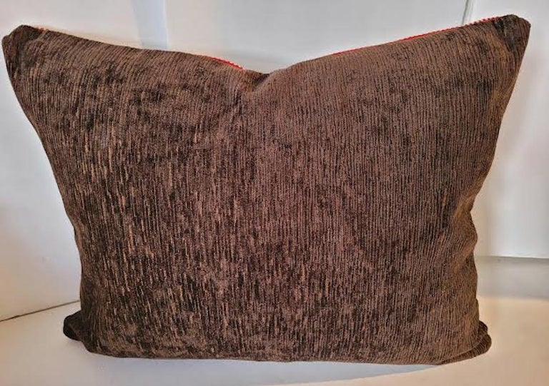 20th Century Pair of 20th C Mexican / American Indian Weaving Bolster Pillows For Sale