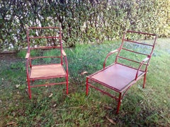 Pair of 20th Century Garden Armchairs Arch, Giovanni Patrini
